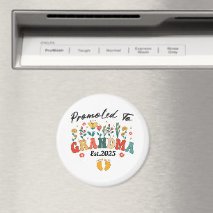 Promoted to Grandma est. 2024 GrandparentsOrnament Magnet