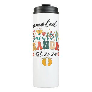Promoted to Grandma est. 2024 GrandparentsOrnament Thermal Tumbler