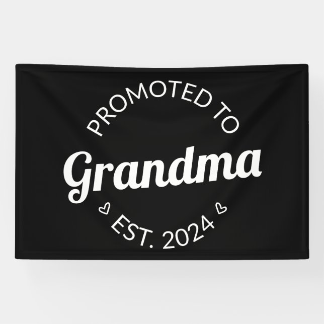 Promoted To Grandma Est. 2024 I Banner (Horizontal)