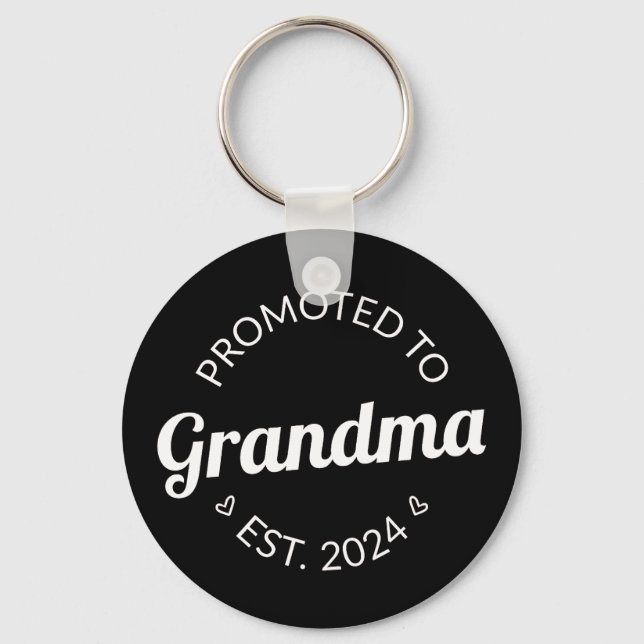 Promoted To Grandma Est. 2024 I Keychain (Front)