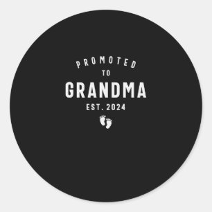 Promoted to Grandma Est 2024 Soon to Be Grandma Classic Round Sticker
