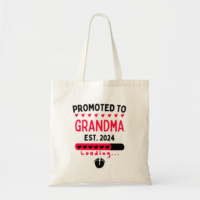 Promoted to Grandma EST.2024 Tote Bag (Front)