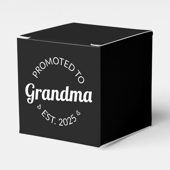 Promoted To Grandma Est. 2025 I Favor Box (Front Side)