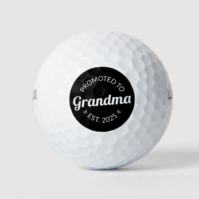 Promoted To Grandma Est. 2025 I Golf Balls (Front)