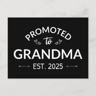 Promoted To Grandma Est. 2025 II Postcard