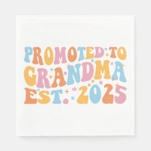 Promoted To Grandma Est. 2025 III Napkin