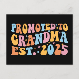Promoted To Grandma Est. 2025 III Postcard