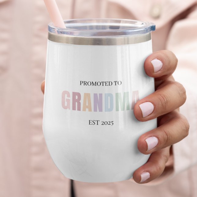 Promoted to Grandma EST 2025 | Personalized Pastel (Creator Uploaded)