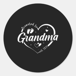 Promoted To Grandma Est 2025 Soon To Be Grandma Mo Classic Round Sticker
