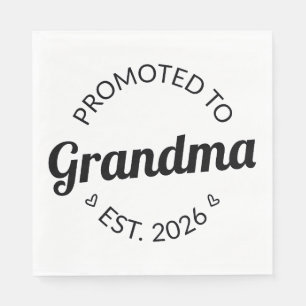 Promoted To Grandma Est. 2026 I Napkin