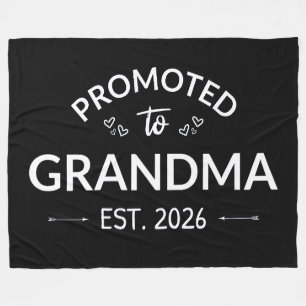 Promoted To Grandma Est. 2026 II Fleece Blanket