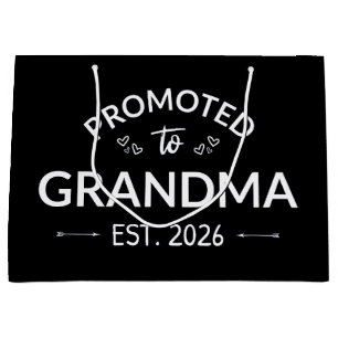 Promoted To Grandma Est. 2026 II Large Gift Bag