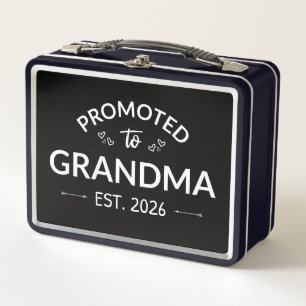 Promoted To Grandma Est. 2026 II Metal Lunch Box