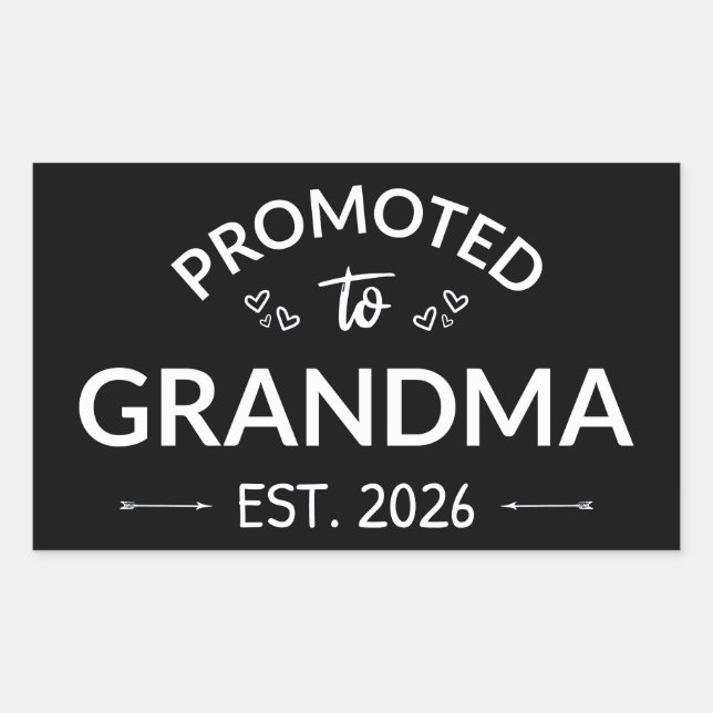 Promoted To Grandma Est. 2026 II Sticker (Front)
