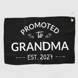 Promoted To Grandma Est 2027 New Nana II Golf Towel