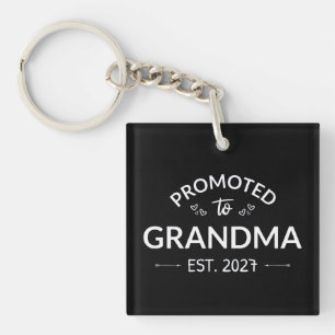 Promoted To Grandma Est 2027 New Nana II Keychain