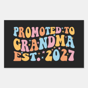 Promoted To Grandma Est 2027 New Nana Sticker