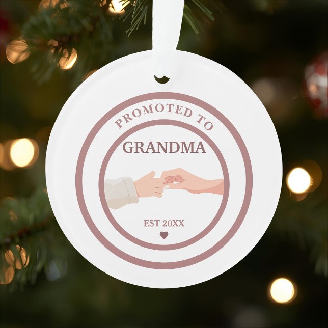 Promoted to Grandma Est. 20XX Ornament (Creator Uploaded)