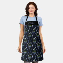 Promoted to Grandma Floral Ribbon Baking Apron