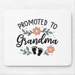 Promoted To Grandma - Funny First Grandchild Annou Mouse Pad