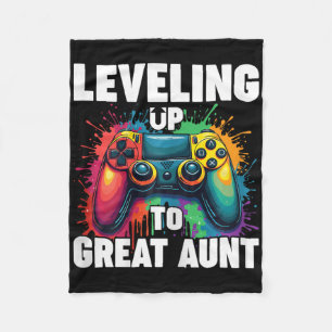 Promoted To Grandma Gender Reveal Leveling Up To G Fleece Blanket