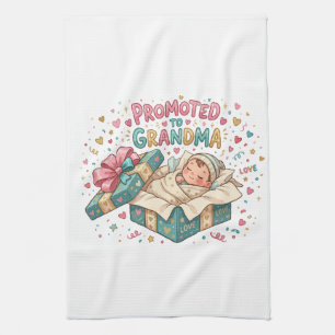 Promoted to Grandma Gift Kitchen Towel