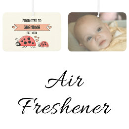 Promoted to grandma ladybugs photo peach air freshener