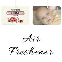 Promoted to grandma ladybugs photo pink air freshener