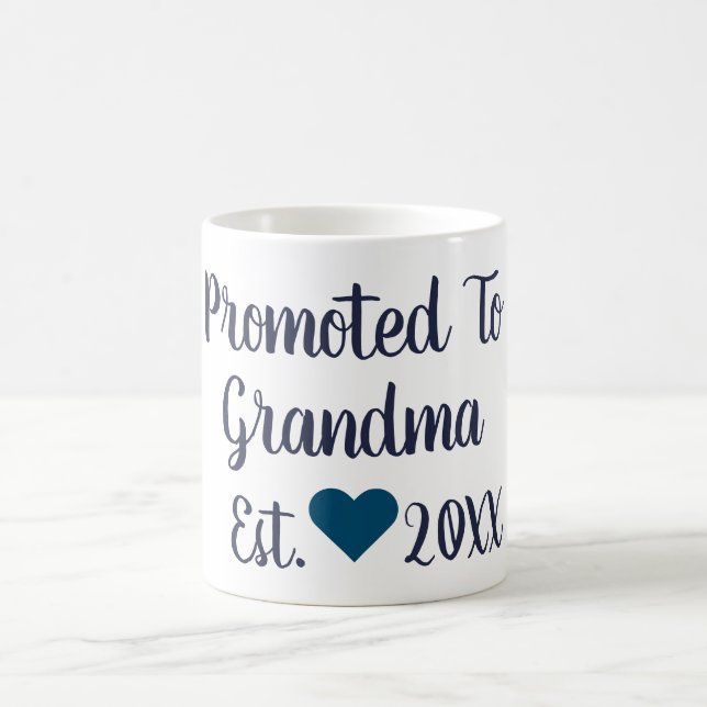 Promoted To Grandma Navy Mug (Center)