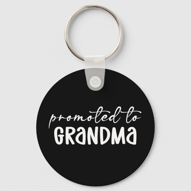Promoted to Grandma New Grandma to be Gifts Keychain (Front)
