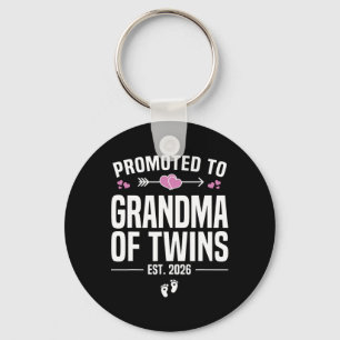 Promoted To Grandma Of Twins 2026 New Grandma Moth Keychain