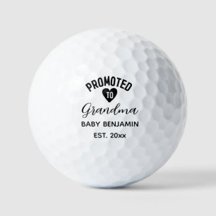 Promoted to Grandma Personalized Baby Name Golf Balls