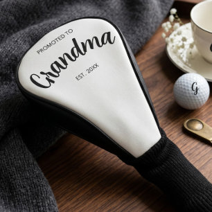 Promoted To Grandma Pregnancy Reveal Grandma Gift Golf Head Cover