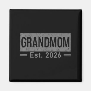 Promoted to Grandmom Est 2026 Baby Announcement Magnet