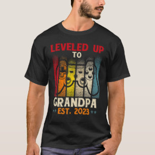 Promoted To Grandpa 2023 Levelled Up To Pregnancy T-Shirt