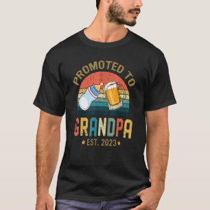Promoted To Grandpa 2023 Soon To Be Grandfather Ne T-Shirt