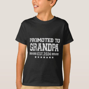 Promoted To Grandpa 2024 Soon To Be Funny New Dad T-Shirt