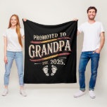 Promoted To Grandpa 2025 Grandpa est 2025 Fleece Blanket<br><div class="desc">Promoted To Grandpa 2025 Grandpa est 2025 Soon To Be Grandpa</div>