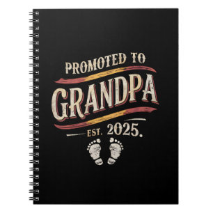 Promoted To Grandpa 2025 Grandpa est 2025  Notebook