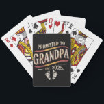 Promoted To Grandpa 2025 Grandpa est 2025  Playing Cards<br><div class="desc">Promoted To Grandpa 2025 Grandpa est 2025 Soon To Be Grandpa</div>