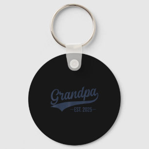 Promoted To Grandpa 2025 Grandpa Est 2025 T Shirt_ Keychain
