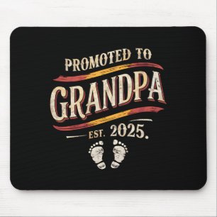 Promoted To Grandpa 2025 Grandpa Est 2025 T Shirt_ Mouse Pad