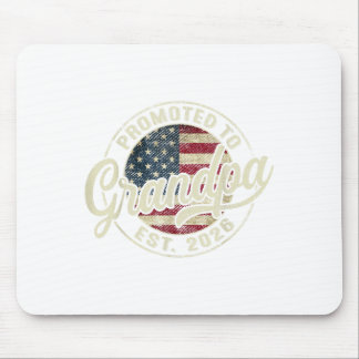 Promoted To Grandpa 2026 Expecting Baby Usa Flag G Mouse Pad