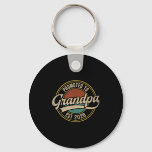 Promoted To Grandpa 2026 New Grandfather Baby Anno Keychain