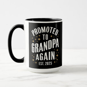 Promoted to Grandpa Again 2025 Soon Grandfather  Mug