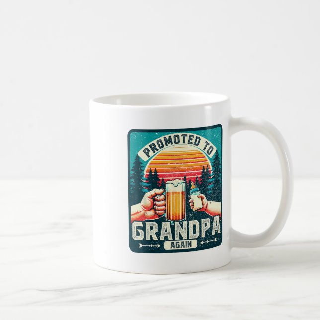 Promoted To Grandpa Again  Coffee Mug (Right)