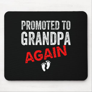 Promoted To Grandpa Again Dad Pregnancy Announceme Mouse Pad