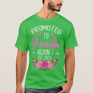 Promoted To Grandpa Again Est 2023 Soon To Be Gran T-Shirt
