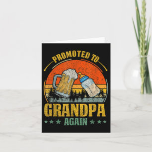 Promoted To Grandpa Again – Funny Expecting Family Card
