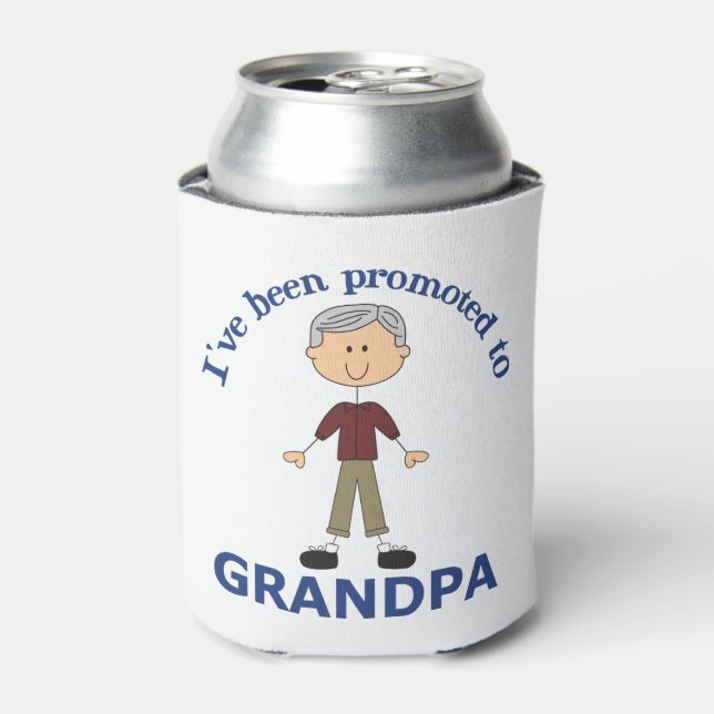 Promoted to Grandpa Can Cooler (Can Front)